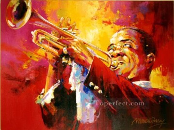 Louis Armstrong textured Oil Paintings